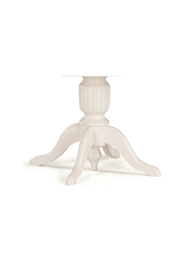 Montclair Baba Ayak Sabit Masa 110x110 Beyaz - Ceviz