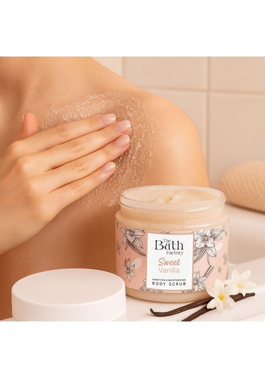 The Bath Factory Vanilya Aromalı Nemlendirici Ve Arındırıcı Vücut Peeling 300 G
