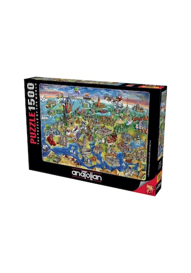 Anatolian 1500 Parçalık Avrupa Haritası Puzzle - 4557