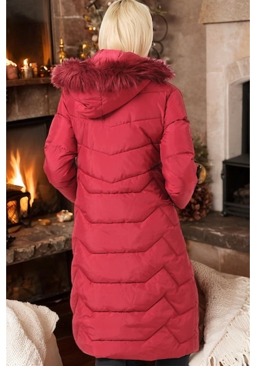 Z6751 Dewberry Bayan Kaban-düz Bordo-düz Bordo