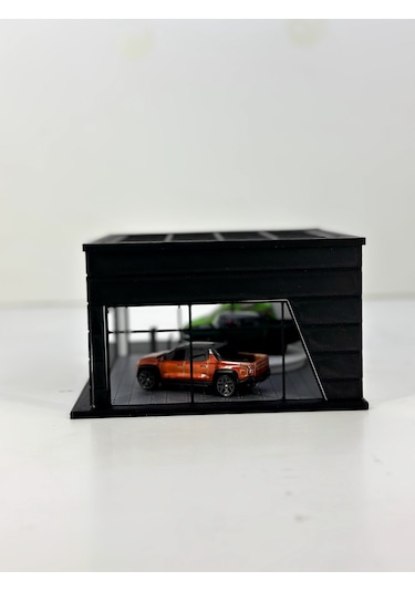 1/64 Ölçekli Mitsubishi Diorama Tasarımlı Araç Sergileme Garajı 3d Baskı
