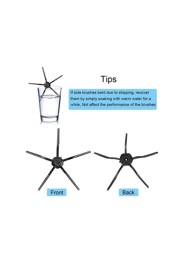 Roborock S7 S6 Maxv S6 İçin 10 Adet Siyah Yumuşak Silikon Yan Fırça
