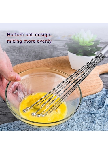 Cbtx Manuel Çırpma Paslanmaz Çelik Cam Boncuk Yumurta Çırpma Mutfak Ev El Tipi Pişirme Araçları Tip A 10 Inç Çok Renkli