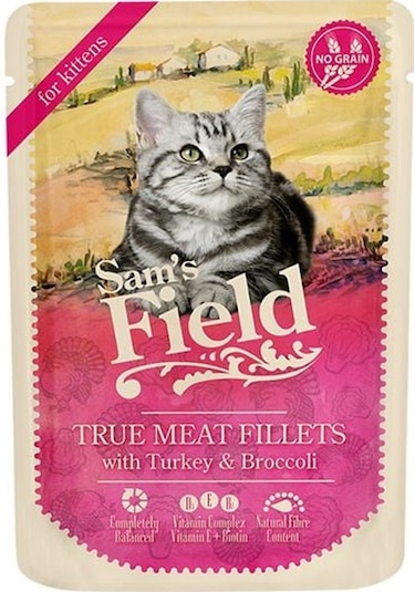 Sam's Field Yavru Kedi Pouch Hindi & Brokoli 85 G