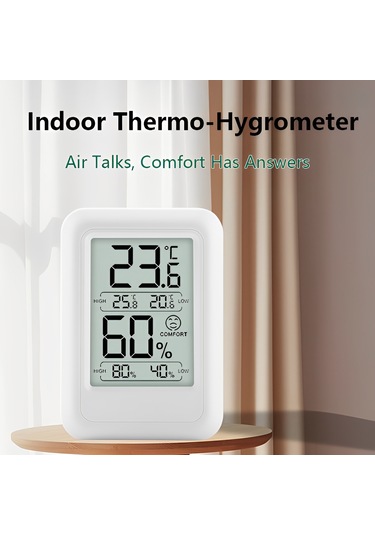 Geeroyoo Ts-ft0400 Sıcaklık Ve Nem Kayıt Fonksiyonlu İç Mekan Yüksek Hassasiyetli Dijital Sıcaklık Ve Nem Ölçer