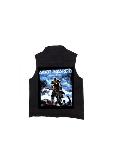 Amon Amarth Siyah Kot Yelek Siyah