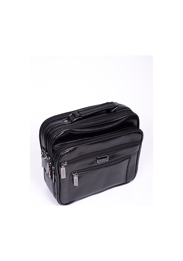 Çanta Sepetim Erkek Kasalı El Ve Omuz Askılı Çanta Siyah (493729032)