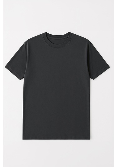 Markapia Woman Kadın %100 Pamuk Basic T-shirt Antrasit