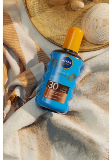 Sun Spf30 Koruma & Bronzluk Güneş Yağı 200 Ml Sprey,yüksek Güneş Koruyucu Ve Doğal Bronzlaştırıcı
