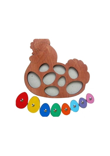 Tavuk Şekilli Renkli Yumurta Puzzle 1