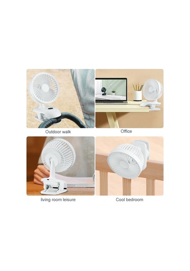 Led Ekranlı F601 Çok Fonksiyonlu Klipsli Elektrik Fan Blue