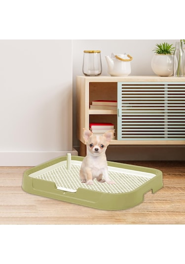 Homyl Köpek Tuvaleti Kapalı Üstü Açık Giriş Kumu Sarı