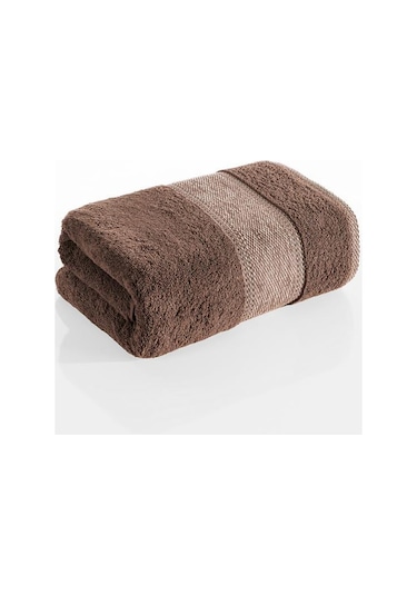 %100 Cotton Saç Havlusu Maura 50x90 Cm Kahve