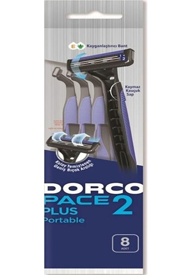 Dorco Pace 2 Bıçaklı Plus Portatable 8'li Paket