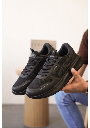 Daxors D0128 Günlük Ortopedik Erkek Sneaker Spor Ayakkabı Siyah