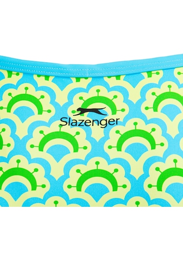 Slazenger Tie Back Kadın Yüzücü Yeşil / Sarı Mayo