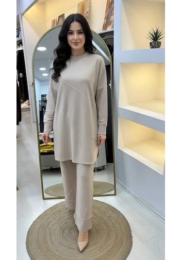 İnvee Modal Kumaş Takim 7239 Vanilya Vanilya