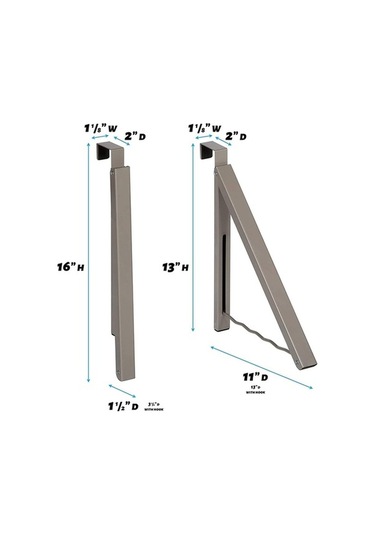 Dancemonkey Cbtx Matkapsız Metal Kapı Kancası, Katlanabilir Elbise Askısı Ve Düzenleyici - Beyaz Beyaz