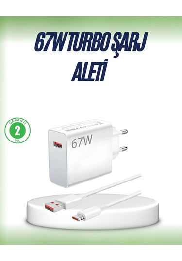 67 Watt Çift Turbo Şarj Adaptörü Reno 4 5 6 Uyumlu