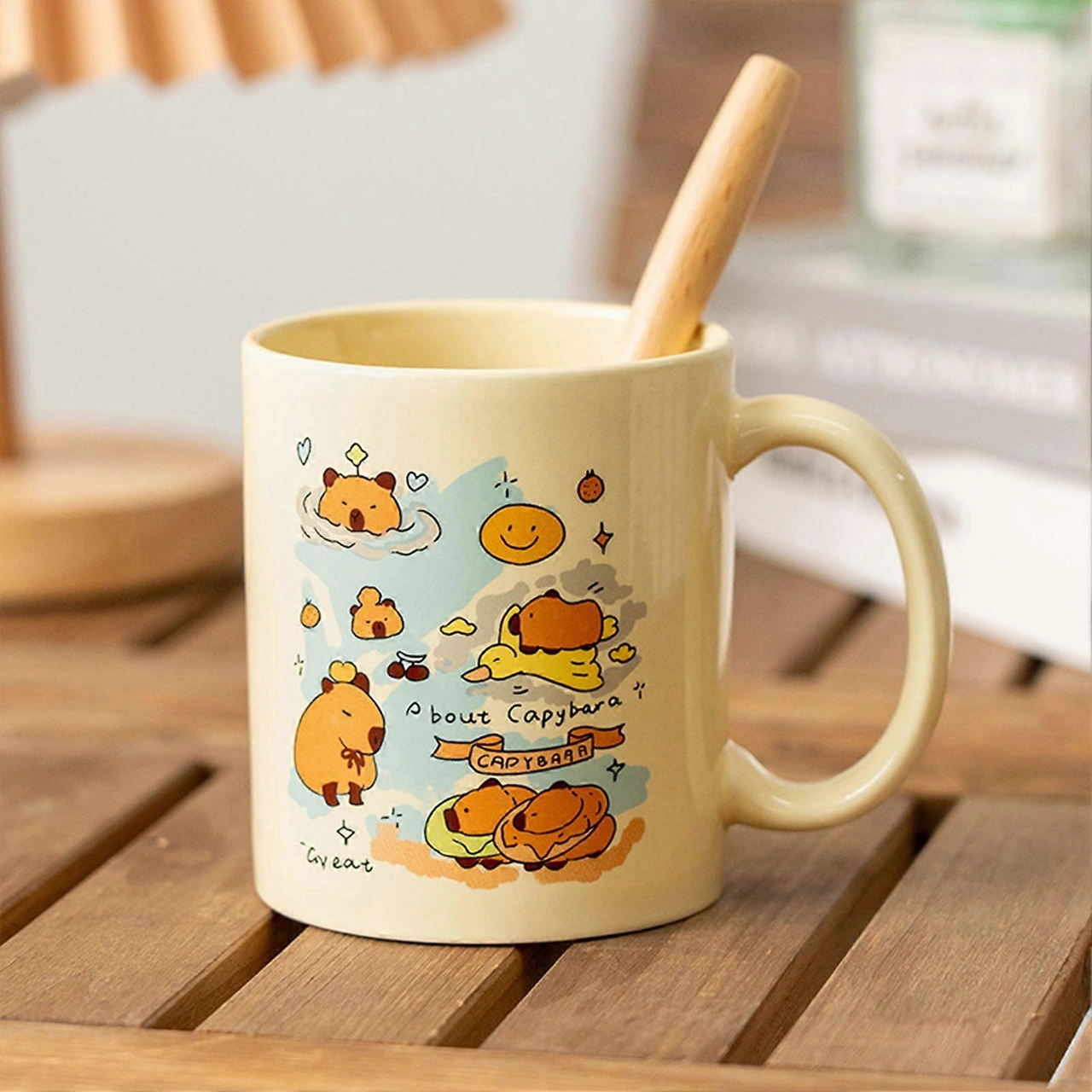 Sevimli Ayı Kupa, Sevimli Çizgi Film Kupa, Kahve Kupa, Büyük Kapasiteli Seramik Kupa Doğum Günü Hediyesi Diğer