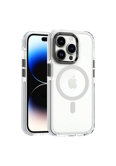 Joko iPhone 15 Pro Bella Magsafe Kapak Glblseme - 49 - Gri Metal