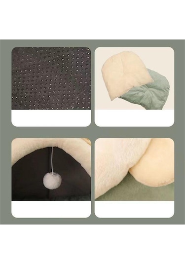 Suntek Kedi Yatak Mağara Evi Çadırlar Yumuşak Yuva Pembe-30cmx30cmx28cm