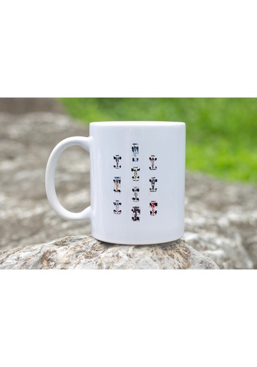 Formula 1 Araçları Kupa Bardak Yarış Tutkunlarına Özel Minimal F1 Tasarım Beyaz