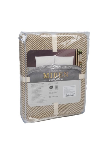 Battaniye Pamuk Miren 180x200 Cm Hardal