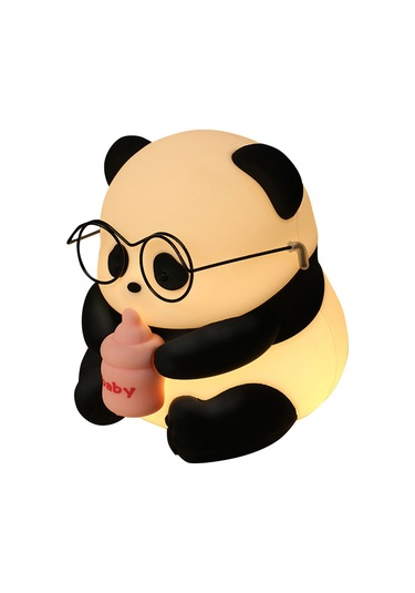 Qingmipy Şirin Panda Şekilli Sensörlü Gece Lambası - Göz Dostu Silikon Yatak Odası Aydınlatma Diğer