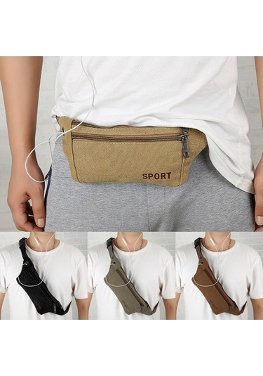 Willowhaven Kahverengi Kanvas Bel Çantası - 3 Fermuarlı, Ayarlanabilir Kemer, Spor/outdoor Dostu, Gömlek/çantaya Dönüştürülebilir, Çok Renkli Çok Renkli