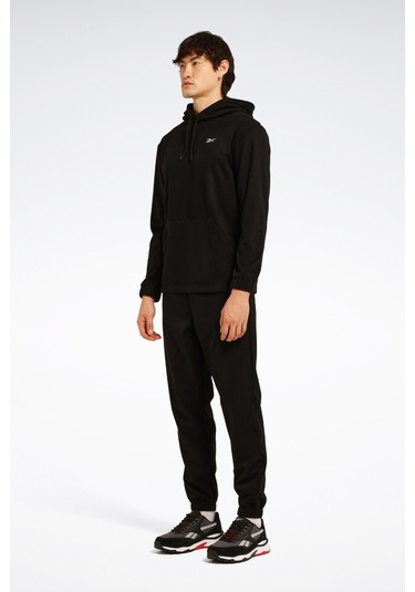 Id -f Fleece Hoodıe Siyah Erkek Polar Siyah