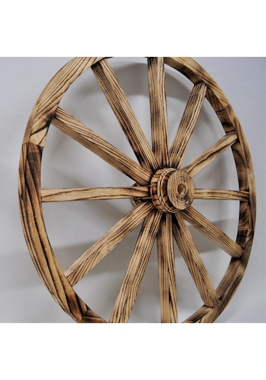 Otantik Ahşap At Arabası Tekeri 90 Cm. Diğer