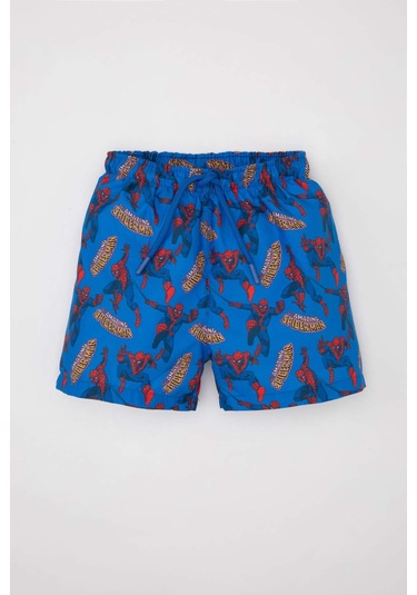 DeFacto Erkek Bebek Marvel Comics Micro Deniz Şortu B9669A524SMBE404 Mavi