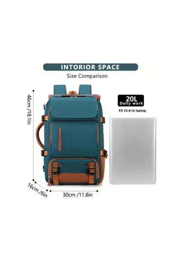 Hightower Küçük Açık Yeşil Kahverengi 15.6 Inç Çok Bölmeli Laptop Sırt Çantası Kahve Rengi Küçük Açık Yeşil