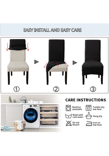 Gajeena Geniş Boyutlu Su Geçirmez Lastikli Sandalye Örtüsü - Otel & Banket İçin Dayanıklı Paspas Desenli Koltuk Kılıfı Açık Gri DiğER