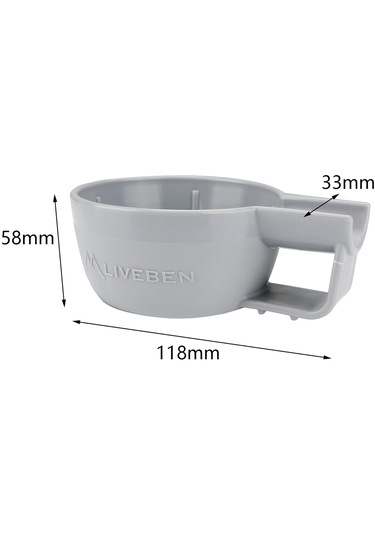 Dolıty Sabun Kupa Kase Taşınabilir Tıraş Kasesi Gri