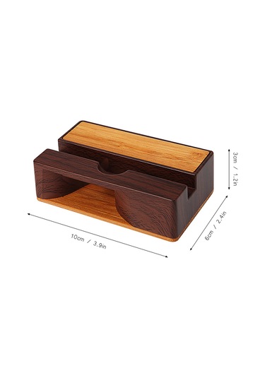 Singree Ahşap Telefon Standı - Ses Yükselticili Masaüstü Telefon Tutucu