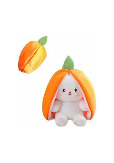 Şapkalı Çantalı Peluş Tavşan - Pelüş Tavşan 03042 Çok Renkli