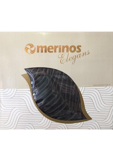 Merinos Antrasit Elegans Embos Çift Kişilik Kutulu Battaniye 220 X 240