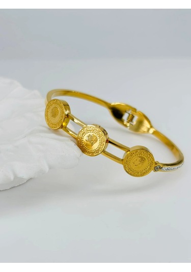 Mepa Gold Zirkon Taşlı Çelik Çelik Bileklikler 60 Cm - Kbl0352 Najmaddin Altın