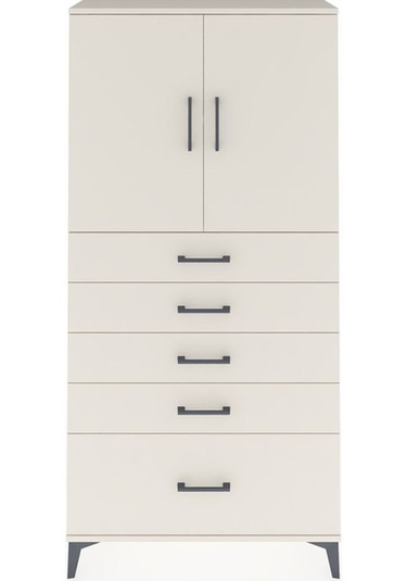 Arges Dolap 2 Raflı 5 Çekmeceli 2 Kapaklı 88x30x182 Aytaşı-ay... Aytaşı