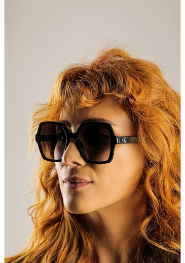 Calvin Klein Jeans Ckj 21629s 001 55 Kadın Geometrik Siyah Kemik Güneş Gözlüğü