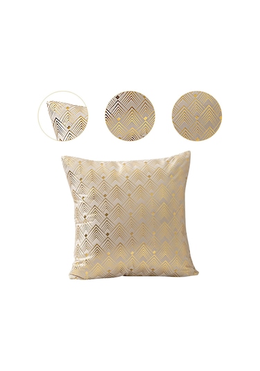 Suntek Atmak Yastık Örtüsü Minder 18 Inç Minimalist Bej Bej