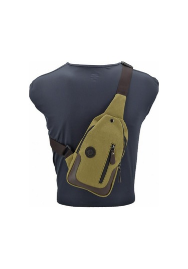 Bizoon 2022 Kanvas Sırt Ve Göğüs Çantası Bodybag Fume Füme