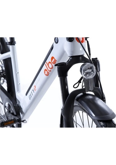 Alba City 2 36v 10,4ah Elektrikli Bisiklet Metalik Beyaz Beyaz