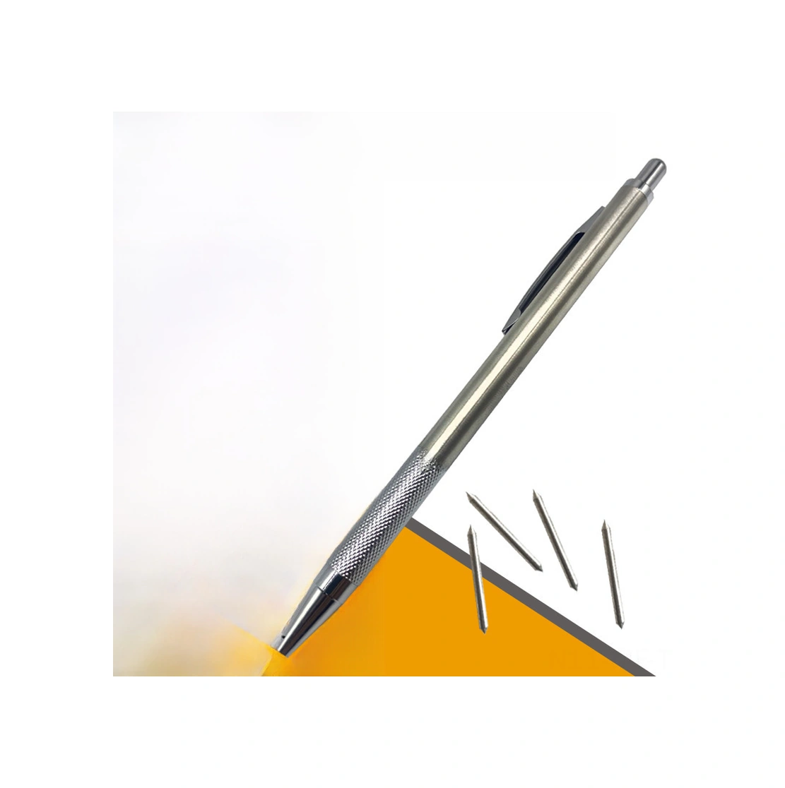 Mufunye Dual-head Otomatik Çizgi Kalemi: Cam, Seramik Ve Metal İçin Elmas Kesici, Çizici Ve Gravür Aleti Altın