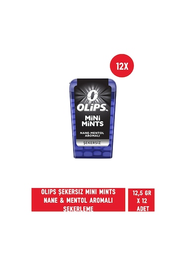 Olips Mini Mints Şekersiz Nane & Mentol Aromalı Şekerleme 12 x 12.5 G