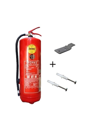 Tüpaş Yangın Tüp 6 KG + Askı Aparatı+ Dübel Vida 3'lü Set