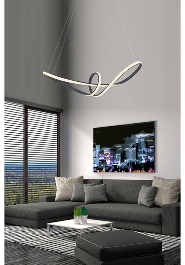 Yelken Günişiği Ledli Antrasit Sarkit Avize