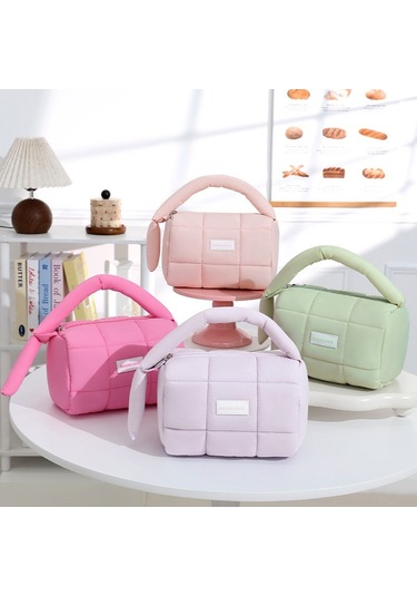 Taşınabilir Tuvalet Çantası Seyahat Kozmetik Çantası Büyük Kapasiteli Su Geçirmez Pembe